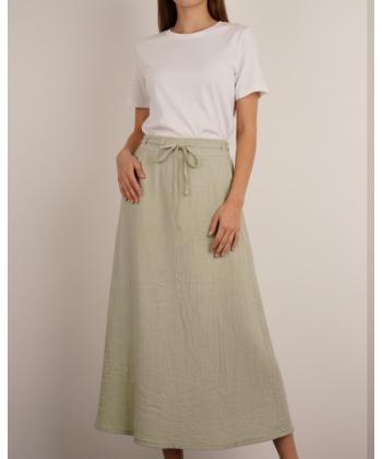 دامن بلند لینن زنانه بهبود مدل AM-BEH-402105