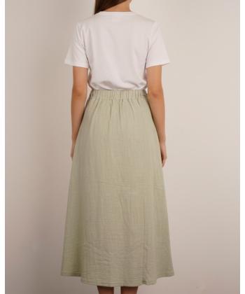 دامن بلند لینن زنانه بهبود مدل AM-BEH-402105