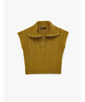 ژیله بافت نیم زیپ زنانه کوتون مدل 6WAK20090HT