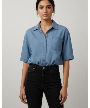 شومیز جین زنانه جین وست کد 52233502