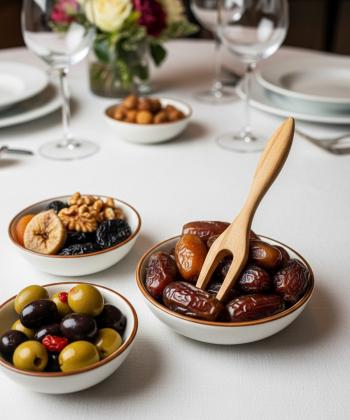 چنگال چوبي خرما و زيتون ماتاهوم مدل شنيا