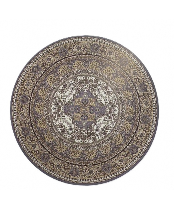 فرش ماشینی دایره بریلنت مدل HJD11752 ابعاد 190x190 سانتی متر