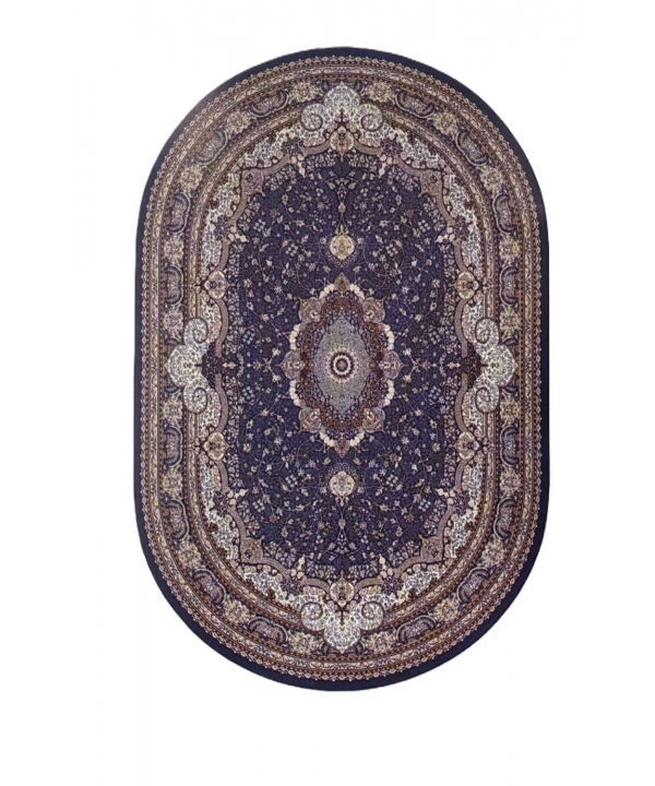 فرش ماشینی بیضی بریلنت مدل HJE11743 ابعاد 190x130 سانتی متر