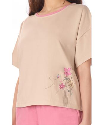 ست تيشرت و شلوارك زنانه ناربن مدل WS4007