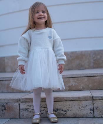 پیراهن آستین بلند دخترانه ملورینا مدل 9150