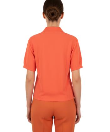 شومیز کرپ آستین کوتاه زنانه هالیدی مدل AM-HOL-C91394