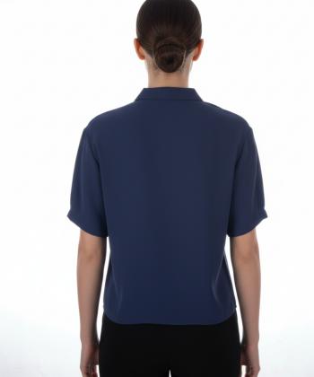 شومیز کرپ آستین کوتاه زنانه هالیدی مدل AM-HOL-C91394