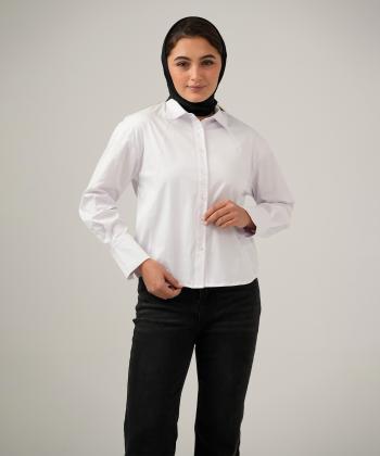 شومیز پنبه آستین بلند زنانه جوتی جینز مدل 51731409