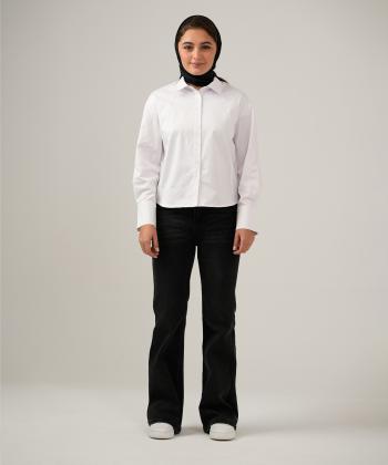 شومیز پنبه آستین بلند زنانه جوتی جینز مدل 51731409