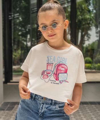 تیشرت آستین کوتاه دخترانه ملورینا مدل 41113