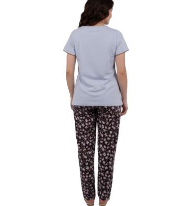ست تیشرت و شلوار نخی راحتی زنانه ناربن مدل AM-NRB-WS4008