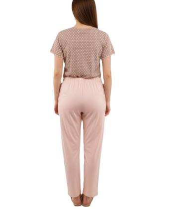 ست تیشرت و شلوار نخی راحتی زنانه ناربن مدل WS4003