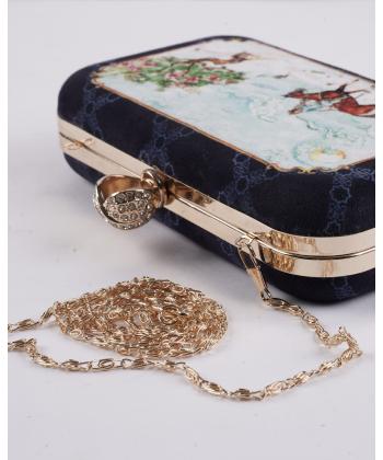 كيف كلاچ زنانه قلم فلزي مدل cluchgold29