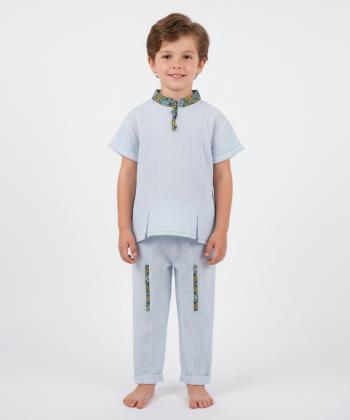 پيراهن و شلوار پسرانه دوپود مدل 356758642581