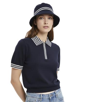 كراپ تاپ نيم زيپ زنانه سوپردراي مدل 6060008