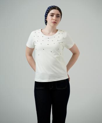 تیشرت آستین کوتاه زنانه جوتی جینز مدل 61773330