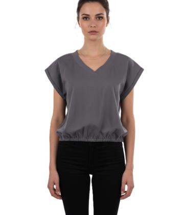 تیشرت آستین حلقه ای زنانه ریس مدل am-1060051