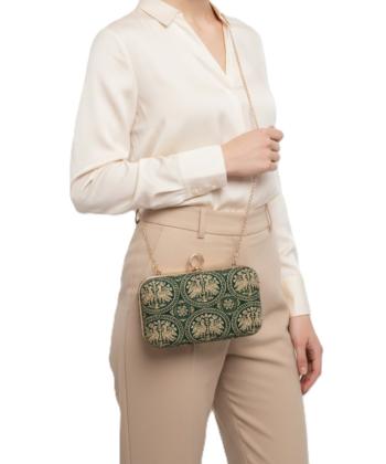 کیف کلاچ زنانه قلم فلزی مدل cluchsasanisabz