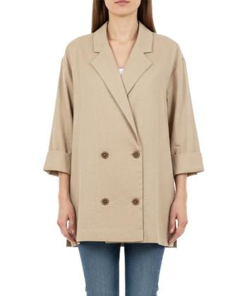 مانتو لينن زنانه سرژه مدل 2166294