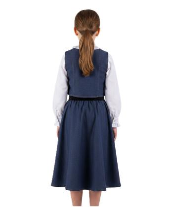 ست شوميز جليقه دامن  دخترانه هيژا مدل 134