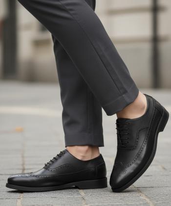 كفش مردانه چرم طبيعي شيفر مدل 7405F