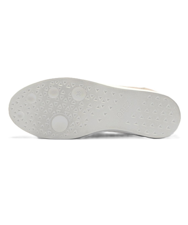 كفش چرم طبيعي زنانه اورز مدل MIA SLIP-ON ZIPPER