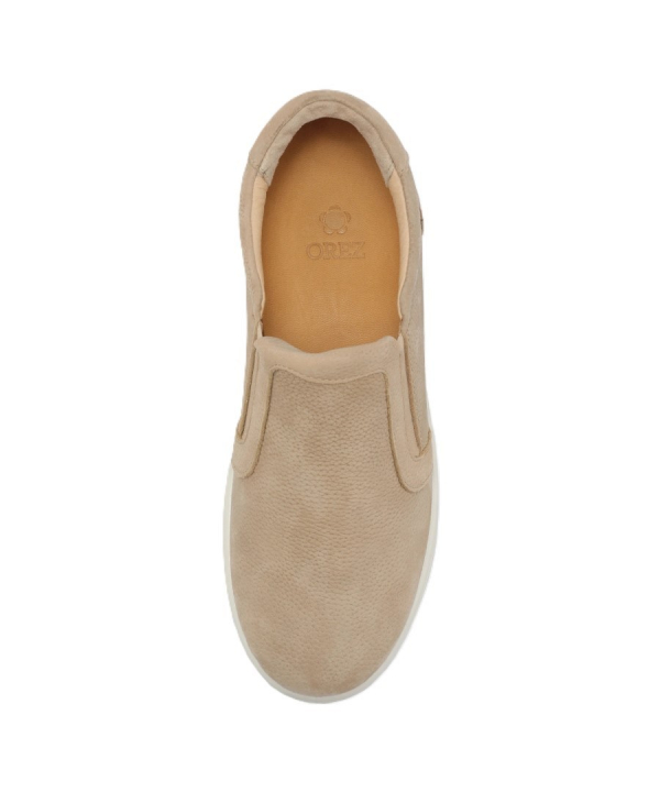 كفش چرم طبيعي زنانه اورز مدل MIA SLIP-ON ZIPPER