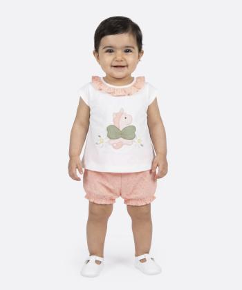 ست تيشرت و  شلوارك دخترانه فيورلا مدل 26005