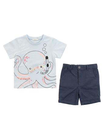 ست تيشرت و شلوارك پسرانه فيورلا مدل 36071