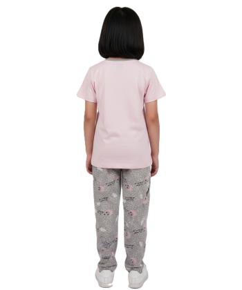 ست تيشرت و شلوار راحتي دخترانه ناربن مدل KS1702