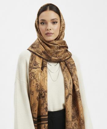 شال ابريشم زنانه نوولاشال مدل 33149