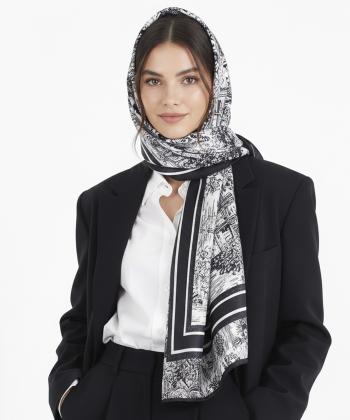 شال ابريشم زنانه نوولاشال مدل 33154