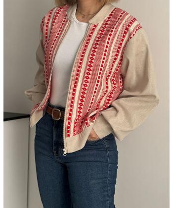 جكت زنانه نگارندائي مدل 10000604