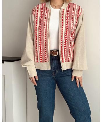 جكت زنانه نگارندائي مدل 10000604