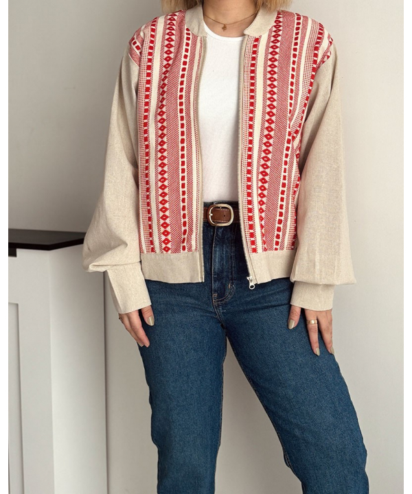 جكت زنانه نگارندائي مدل 10000604