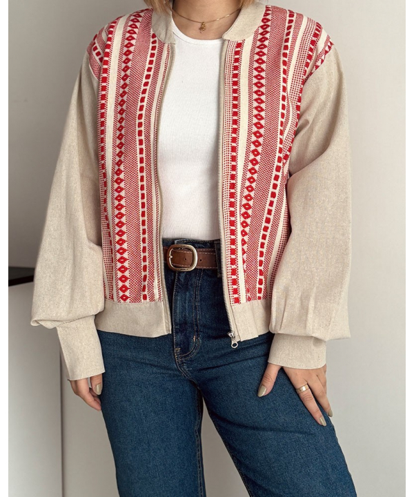 جكت زنانه نگارندائي مدل 10000604