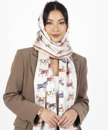 شال ابريشم زنانه نوولاشال مدل 33167