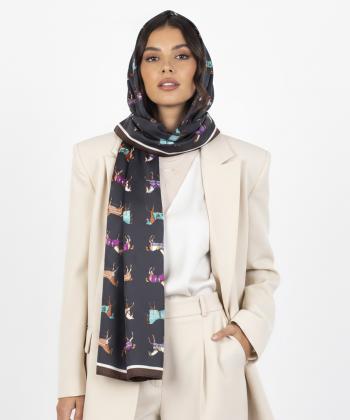 شال ابريشم زنانه نوولاشال مدل 33168