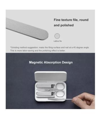 ست مانيكور و ناخن گير ميجيا بسته 5 عددي مدل MJZJD002QW