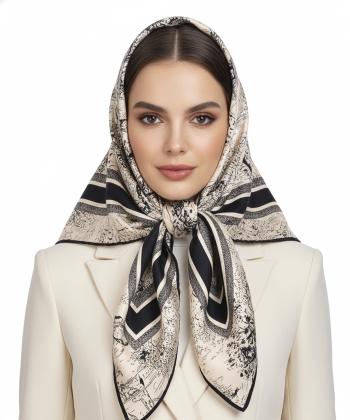 روسري ابريشم زنانه نوولاشال مدل 44190