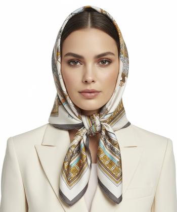 روسري ابريشم زنانه نوولاشال مدل 44191