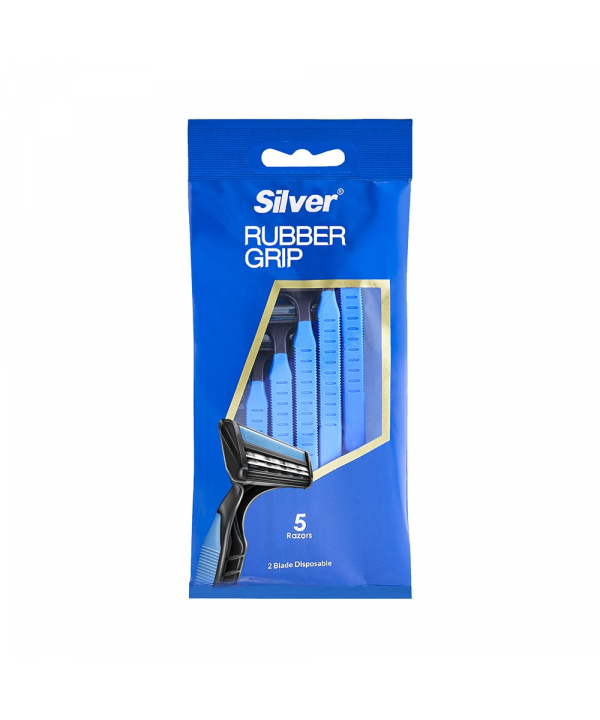 خودتراش سیلور Silver مدل Rubber Grip بسته 5 عددی