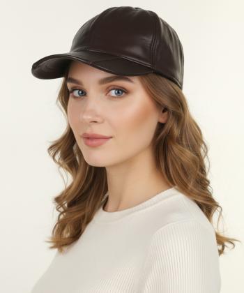 كلاه گپ چرم طبيعي بيسراك مدل HatLeather-102N