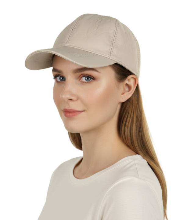 كلاه گپ چرم طبيعي بيسراك مدل HatLeather-102N