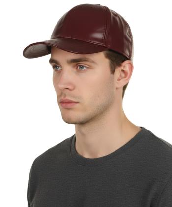 كلاه گپ چرم طبيعي بيسراك مدل HatLeather-102N