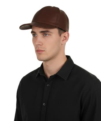 كلاه گپ چرم طبيعي بيسراك مدل HatLeather-102N