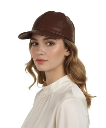 كلاه گپ چرم طبيعي بيسراك مدل HatLeather-102N