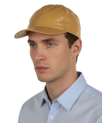 كلاه گپ چرم طبيعي بيسراك مدل HatLeather-102N