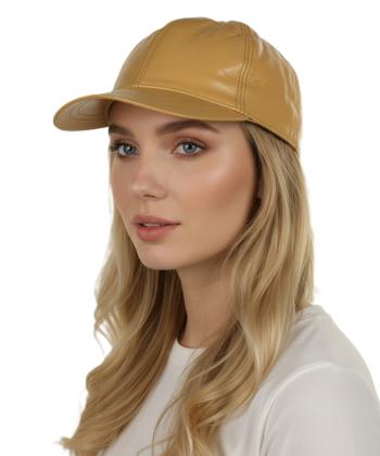 كلاه گپ چرم طبيعي بيسراك مدل HatLeather-102N