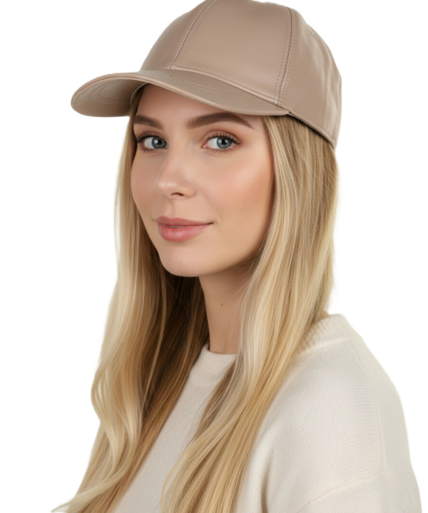 كلاه گپ چرم طبيعي بيسراك مدل HatLeather-102N